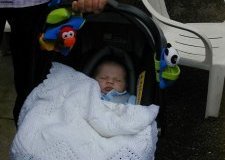 Baby James off home