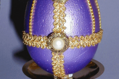 Jamie's decorated egg. After Faberge, she named it Faberjamie.