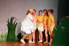 Ida and the ducklings (Matthew Collins, Sarah Ashton, Sophie Allcot, and Ellenore Mcnulty)