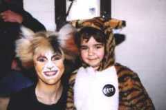 Jamie with a member of the Cats cast